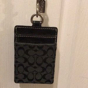 Authentic Coach Badge ID Credit Card Lanyard